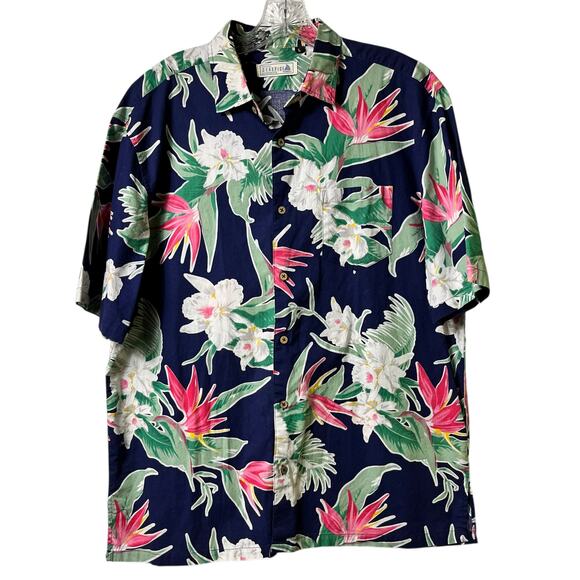 Resort Wear Seaspice Hawaiin‎ Cotton Button Front Shirt L (2730) - Picture 1 of 4